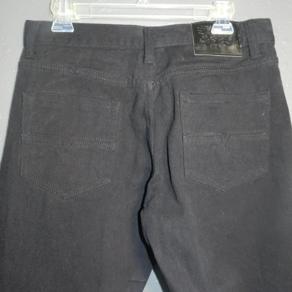 Access Mens Dark Wash 100% Cotton Straight Leg Button Close Pants Size 34/32